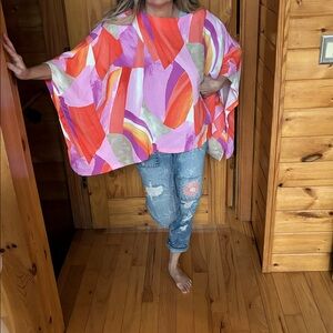 Chicos poncho style butterfly batwing top